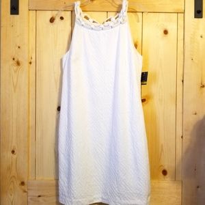 Just...Taylor White Textured Sheath Dress